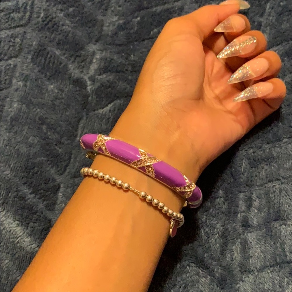 Purple jeweled bracelet